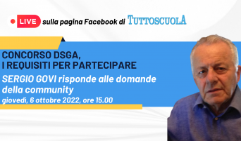 concorso dsga live requisiti diretta Facebook