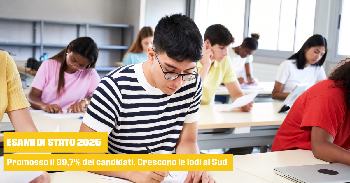 Tuttoscuola.com – Esami di Stato 2025: promosso il 99,7% dei candidati. Crescono le lodi al Sud Editoriale Tuttoscuola