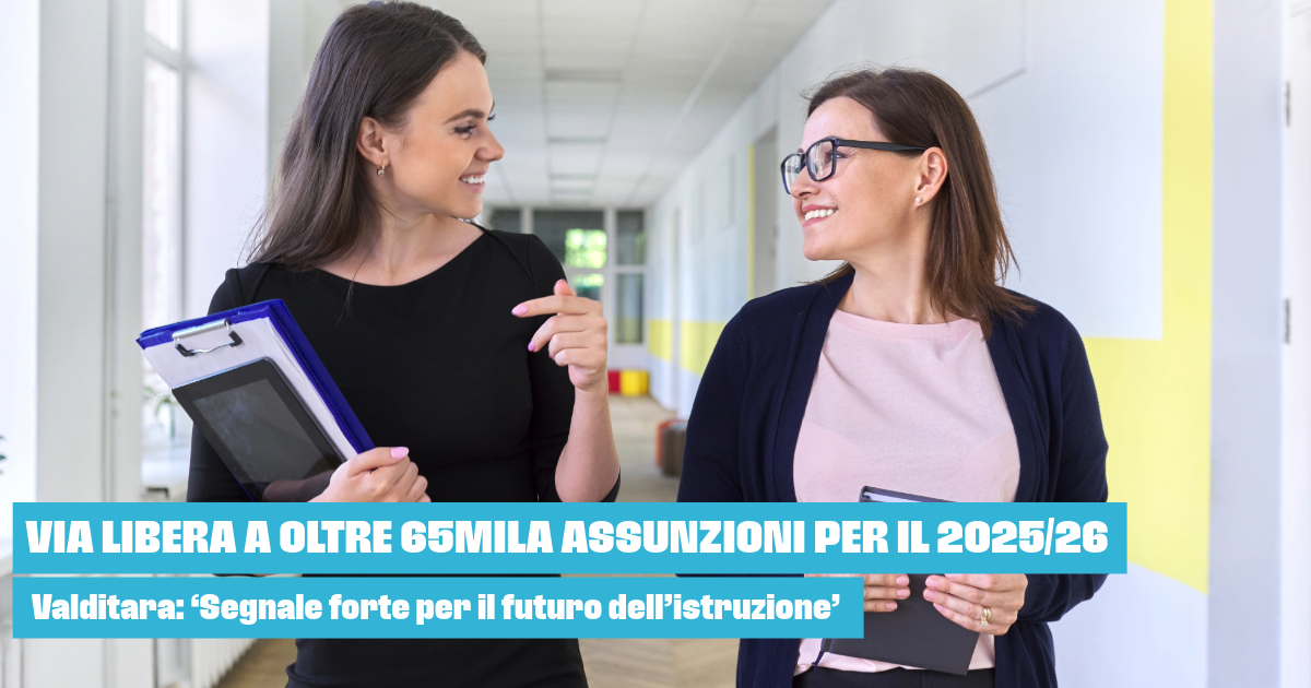 Tuttoscuola.com – Via libera a oltre 65mila assunzioni per il 2025/26. Valditara: Segnale forte per il futuro dellistruzione Editoriale Tuttoscuola