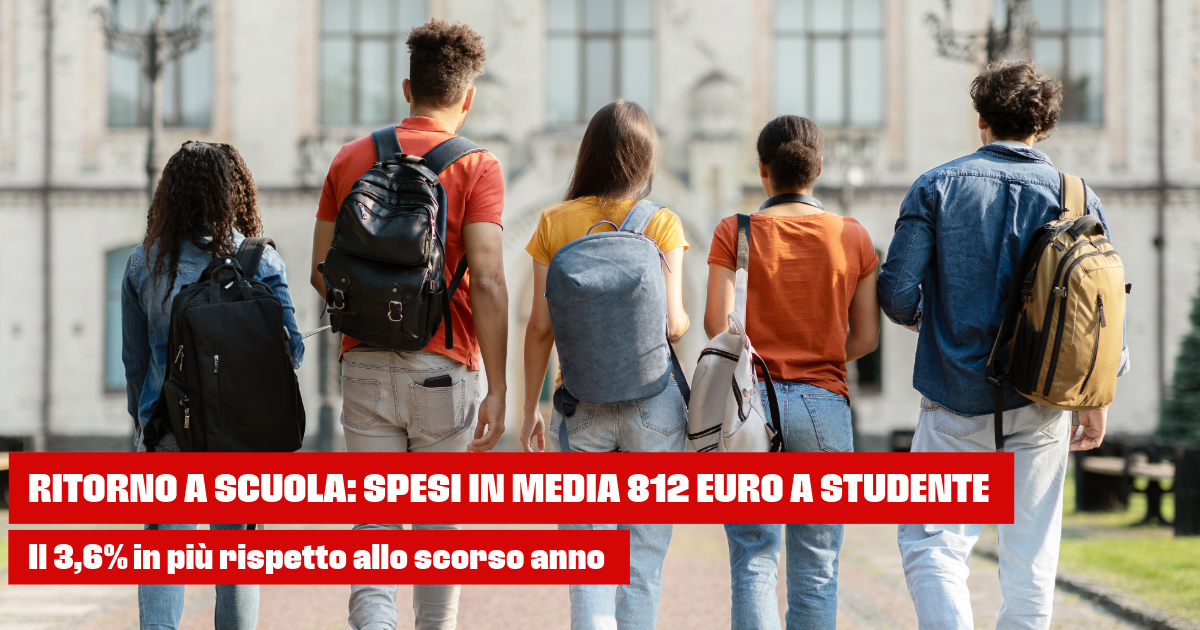 Tuttoscuola.com – Il ritorno a scuola è costato in media 812,50 euro a studente: il 3,6% in più rispetto allo scorso anno. Nonostante i tagli al corredo Editoriale Tuttoscuola