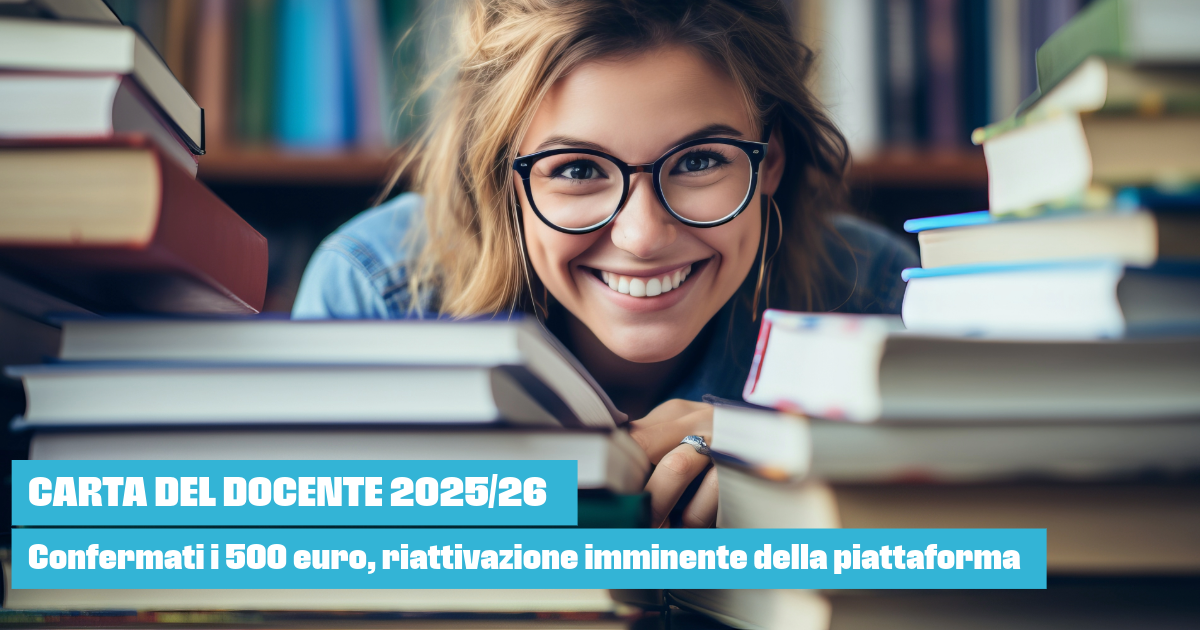 Tuttoscuola.com – Carta del Docente 2025/26: confermati i 500 euro, riattivazione imminente della piattaforma Editoriale Tuttoscuola