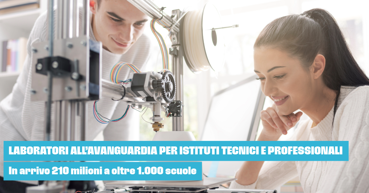 Tuttoscuola.com – Laboratori allavanguardia per gli istituti tecnici e professionali: in arrivo 210 milioni a oltre 1.000 scuole Editoriale Tuttoscuola