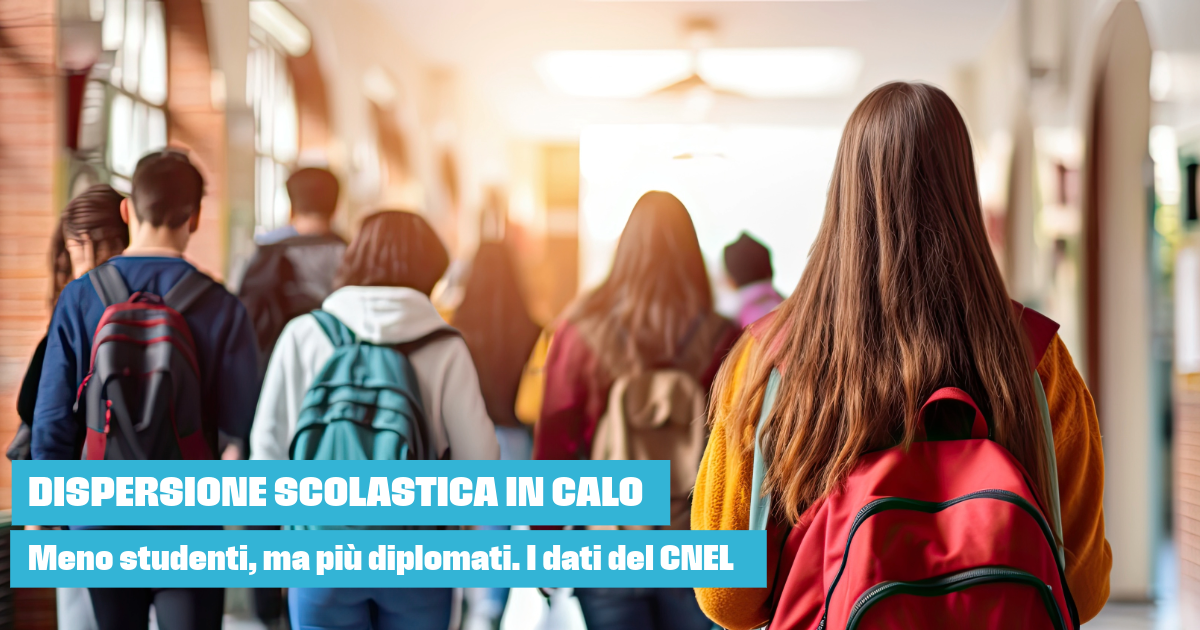 Tuttoscuola.com – Dispersione scolastica in calo: meno studenti, ma più diplomati. I dati del CNEL Editoriale Tuttoscuola
