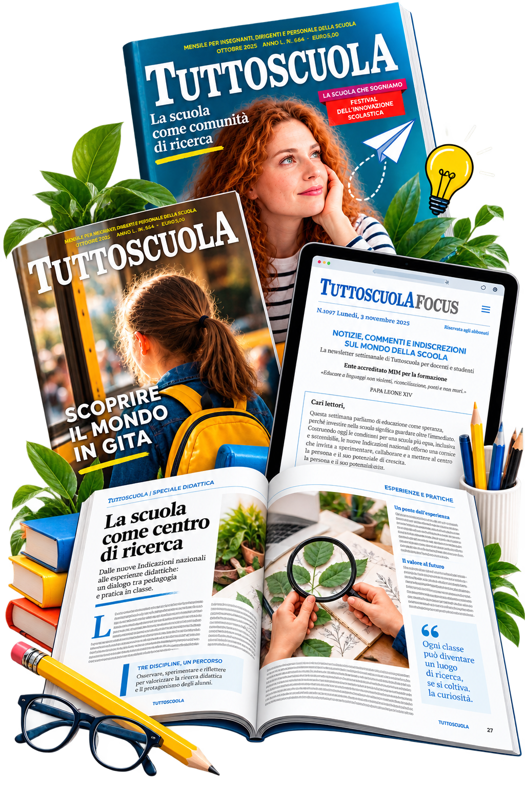 Illustrazione editoriale della rivista Tuttoscuola