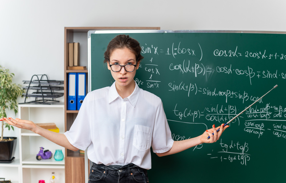 Учитель в очках. Тренд с учителем в очках. Young teacher in Glasses.