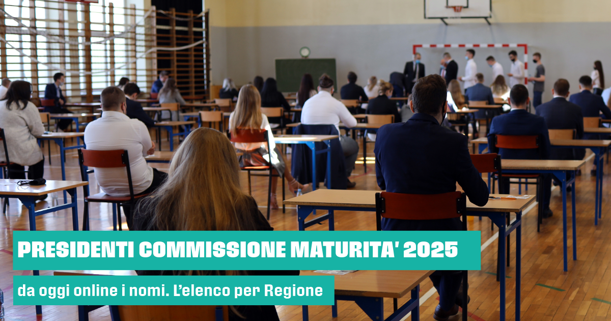 Presidenti commissione maturità 2025, online i nomi. L'elenco per